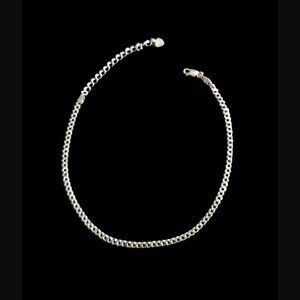 925 Sterling Silver 9.25" Chain 2" Extender 2.6mm Cuban Link Ankle Bracelet